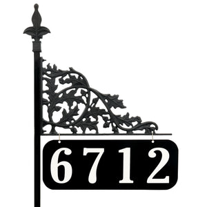 Oak Double Sided Reflective Lawn Address Sign