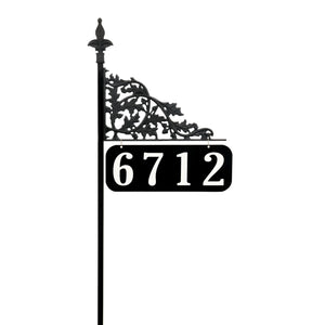 Oak Double Sided Reflective Lawn Address Sign