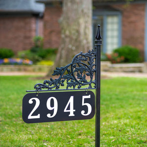 Oak Double Sided Reflective Lawn Address Sign