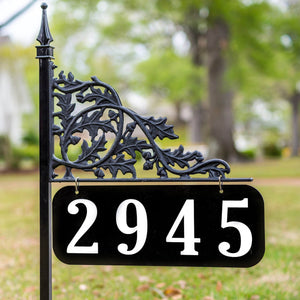 Oak Double Sided Reflective Lawn Address Sign