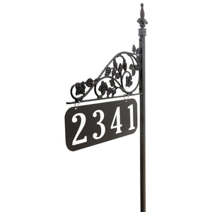 Rose Reflective Address Sign on 47" or 58" Pole