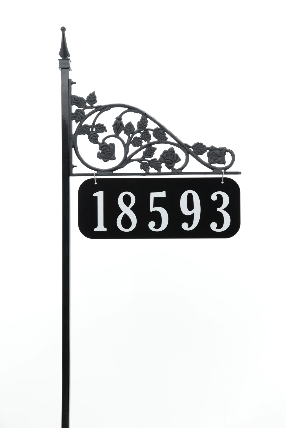 Rose Reflective Address Sign on 47" or 58" Pole