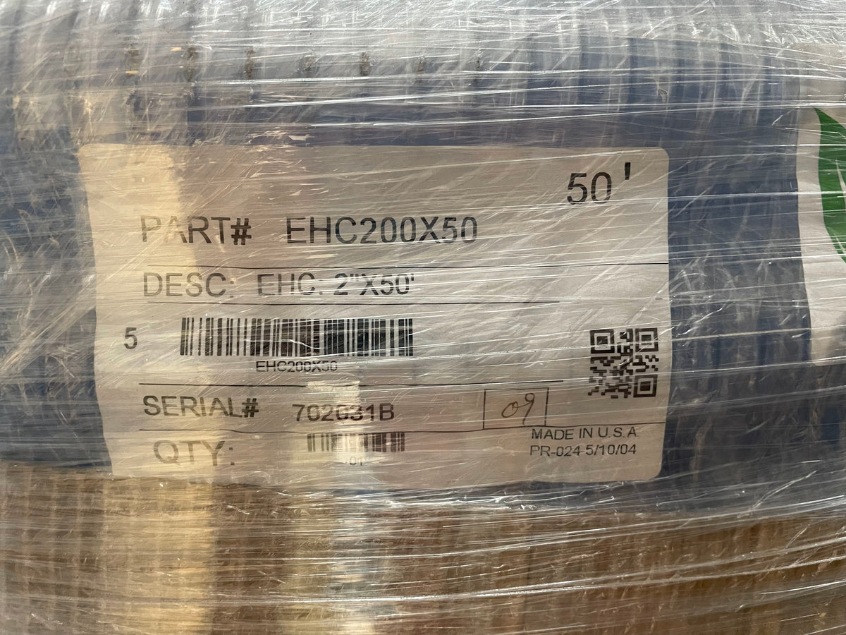 Tigerflex - WT200X50 WT Series Food Grade PVC Material Handling Hose, 40 PSI Max Pressure, 2 inches ID, 50 feet Length