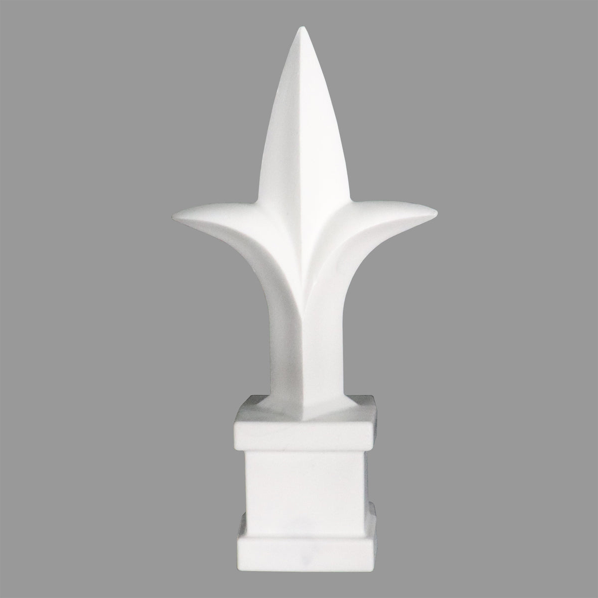 Tri - Spear Polypropylene USA Finial Toppers - White - Multi-Pack