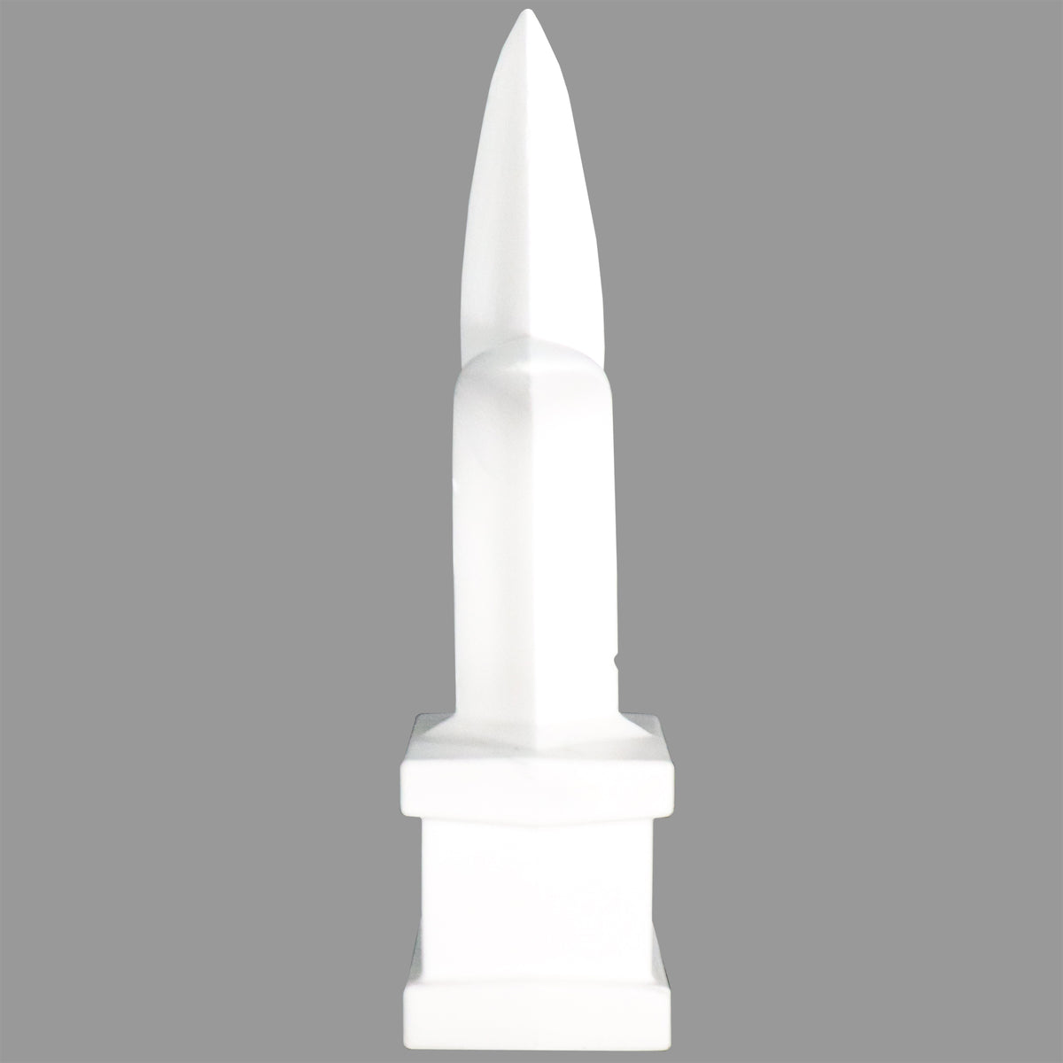 Tri - Spear Polypropylene USA Finial Toppers - White - Multi-Pack