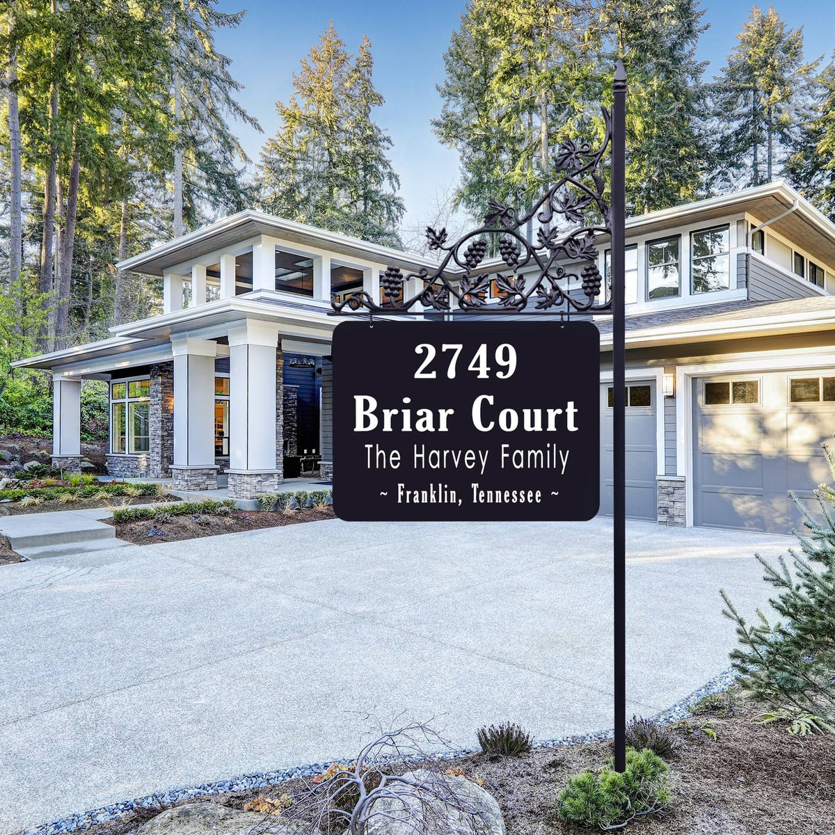 Vineyard Business and Estate Sign - 80" Pole