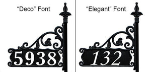 Double Boardwalk Reflective Address Signs with Two 4x12 Nameplates