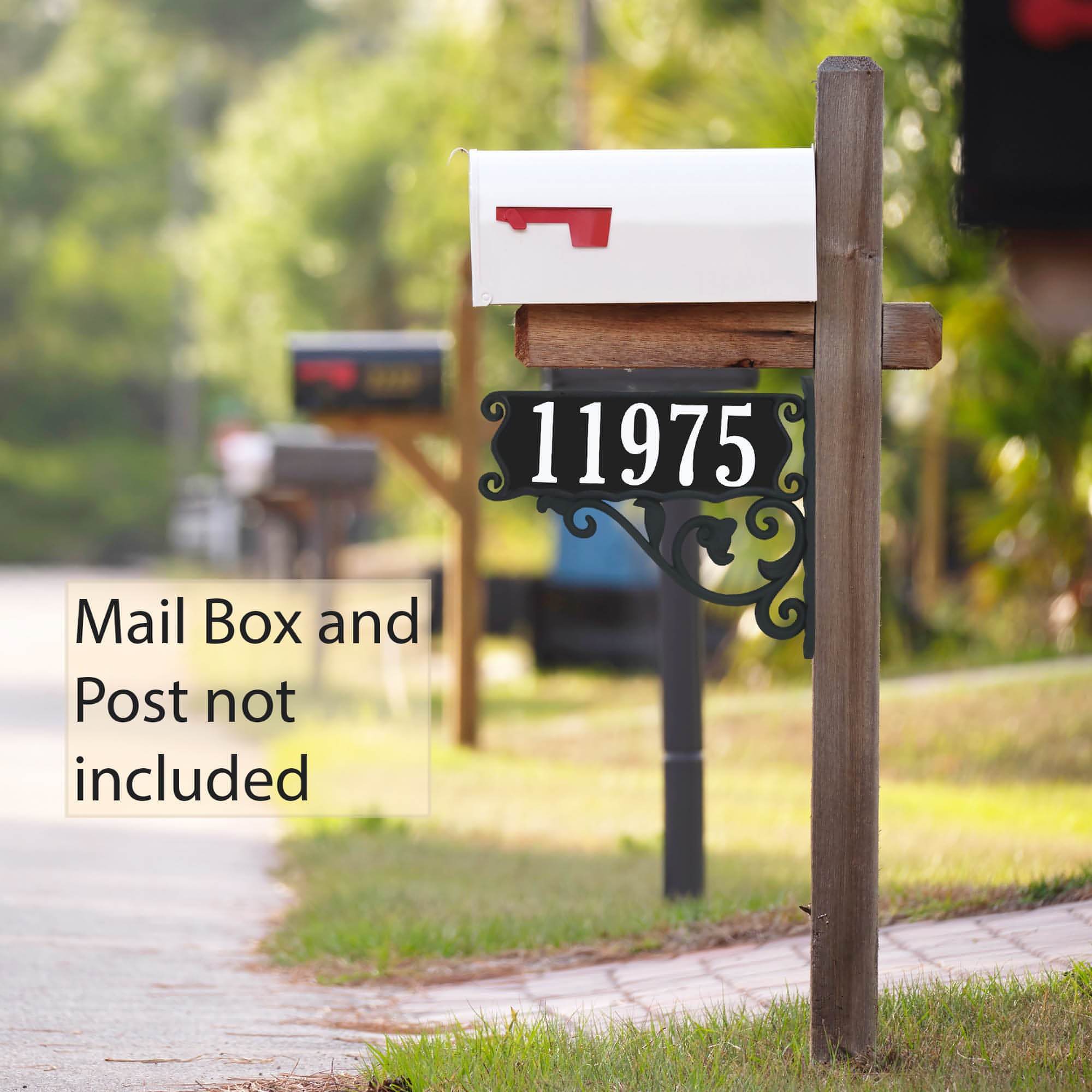 Mailbox Key Sign Boardwalk Double Sided Reflective Mailbox Address Sign - Address America