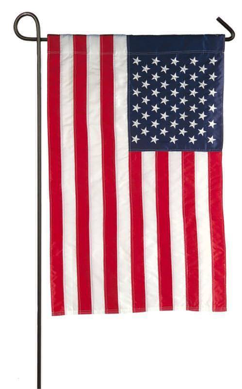 Garden Flag American High Quality Embroidered 12" x 18"