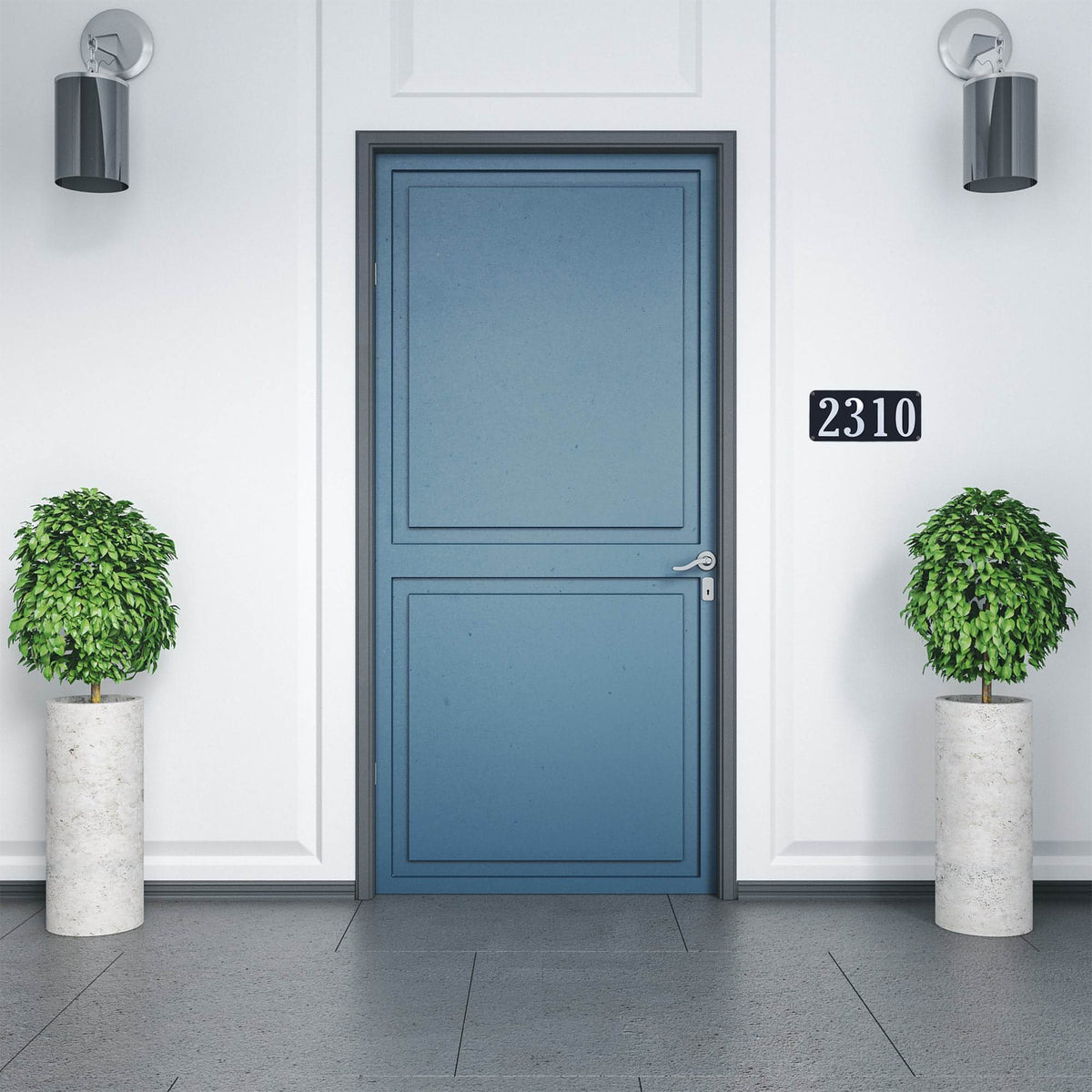 Enclave Aluminum Wall-Mounted Reflective Home Address Sign