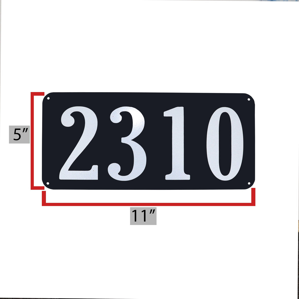 Enclave Aluminum Wall-Mounted Reflective Home Address Sign