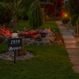 Toulouse Slate Address Sign with Solar Lamp
