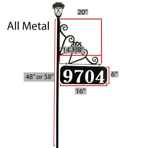 Victoria Reflective Address Sign with Solar