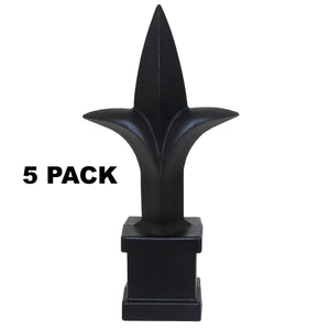 Trident Spear Polypropylene Premium Picket Fence Toppers Multi-Pack  - Black