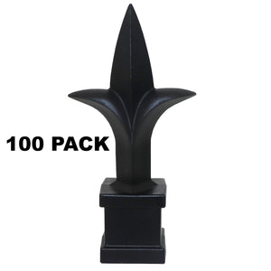 Trident Spear Polypropylene Premium Picket Fence Toppers Multi-Pack  - Black