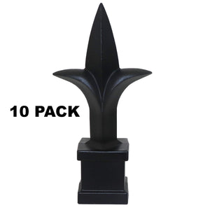 Trident Spear Polypropylene Premium Picket Fence Toppers Multi-Pack  - Black