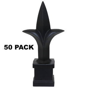 Trident Spear Polypropylene Premium Picket Fence Toppers Multi-Pack  - Black